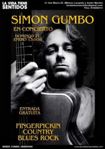 Concierto de Simon Gumbo - Domingo 21 de enero a las 13:00 h.